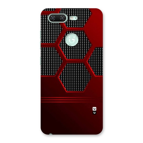 Red Black Hexagons Back Case for Gionee S10