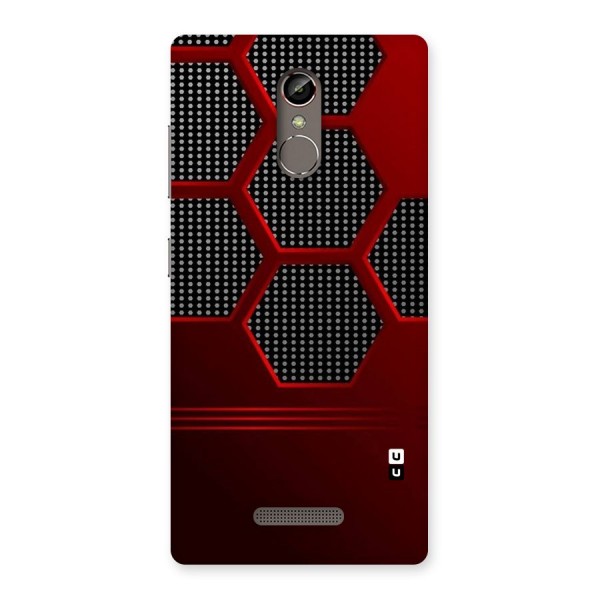 Red Black Hexagons Back Case for Gionee S6s