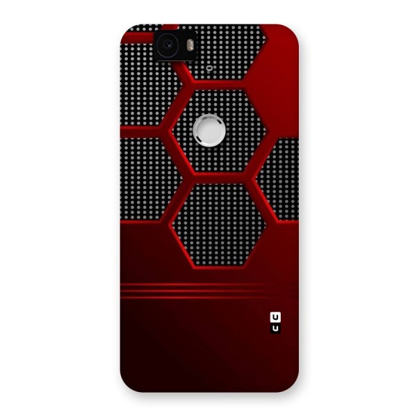 Red Black Hexagons Back Case for Google Nexus-6P