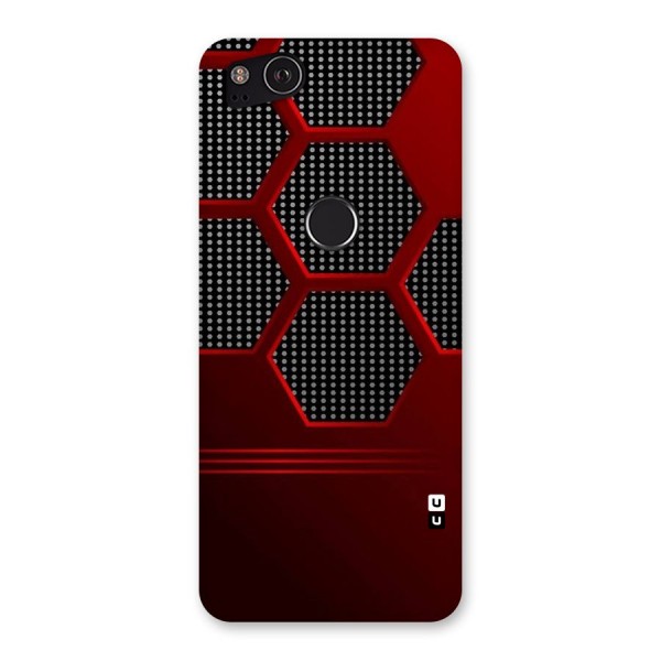 Red Black Hexagons Back Case for Google Pixel 2