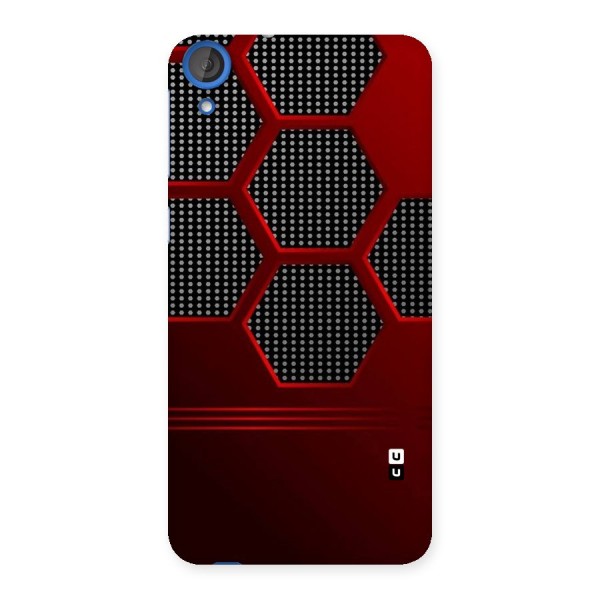 Red Black Hexagons Back Case for HTC Desire 820