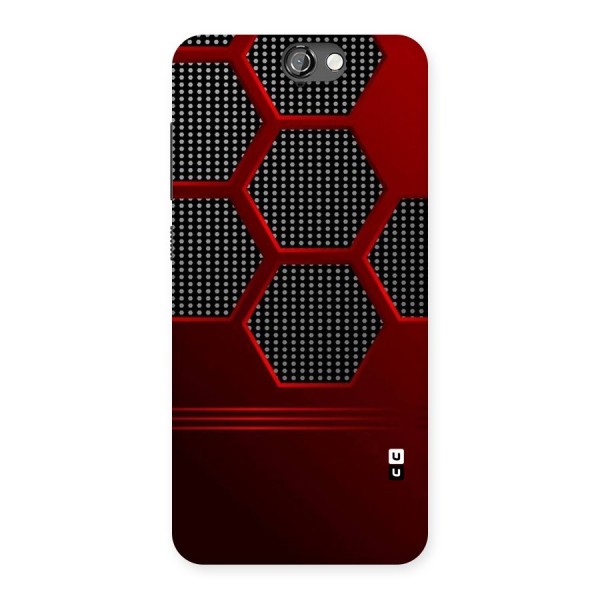 Red Black Hexagons Back Case for HTC One A9