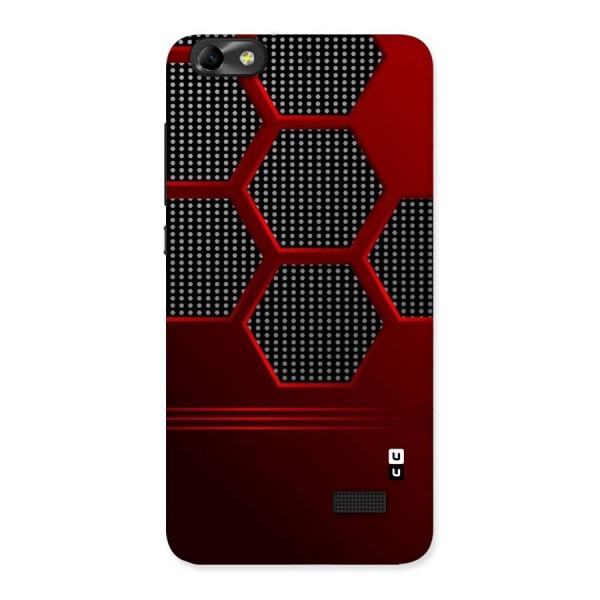 Red Black Hexagons Back Case for Honor 4C