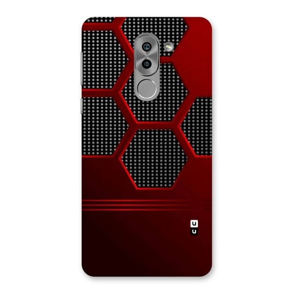 Red Black Hexagons Back Case for Honor 6X
