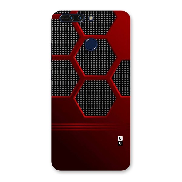 Red Black Hexagons Back Case for Honor 8 Pro