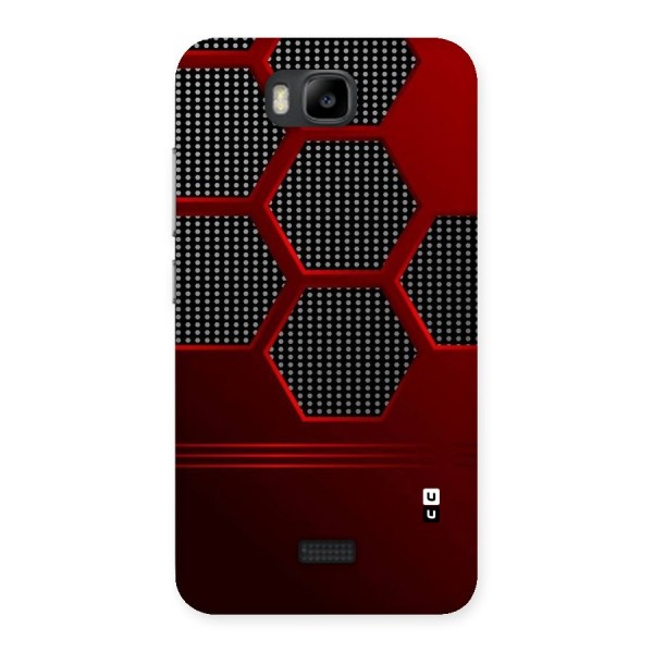 Red Black Hexagons Back Case for Honor Bee