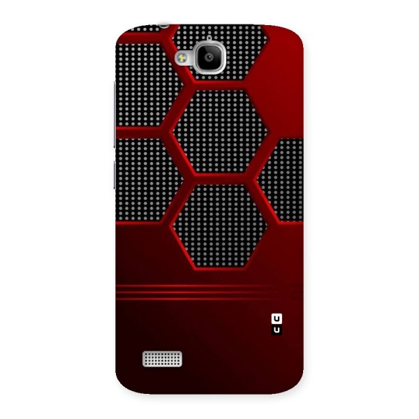 Red Black Hexagons Back Case for Honor Holly