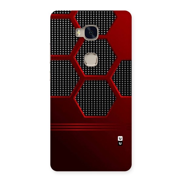 Red Black Hexagons Back Case for Huawei Honor 5X