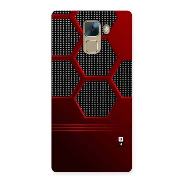 Red Black Hexagons Back Case for Huawei Honor 7
