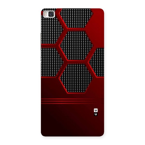 Red Black Hexagons Back Case for Huawei P8