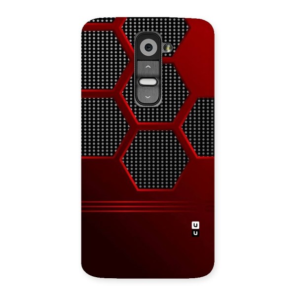 Red Black Hexagons Back Case for LG G2