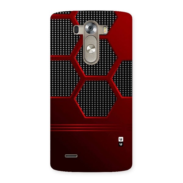 Red Black Hexagons Back Case for LG G3