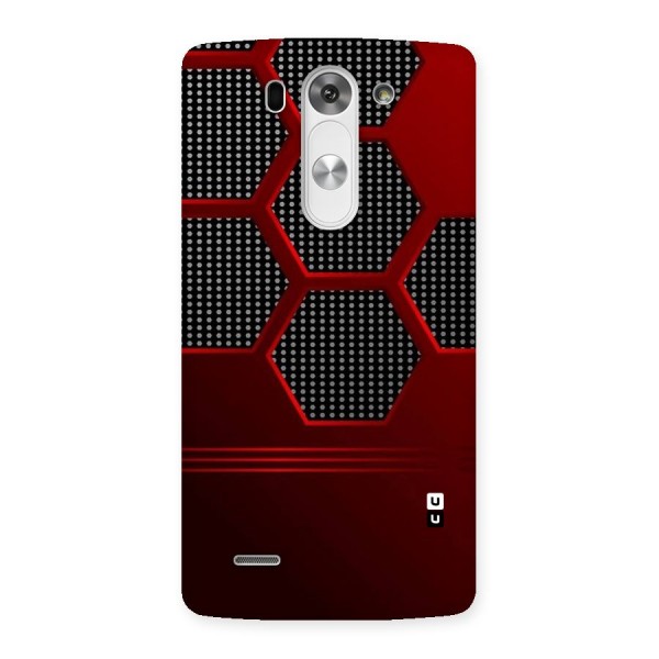Red Black Hexagons Back Case for LG G3 Beat