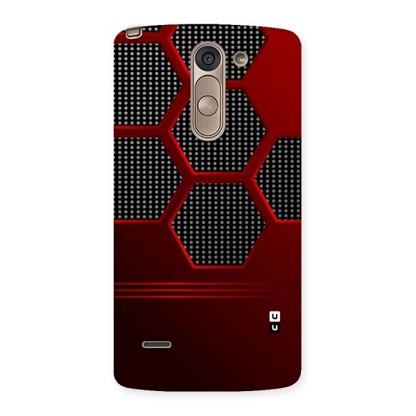 Red Black Hexagons Back Case for LG G3 Stylus