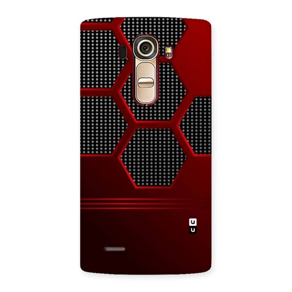 Red Black Hexagons Back Case for LG G4