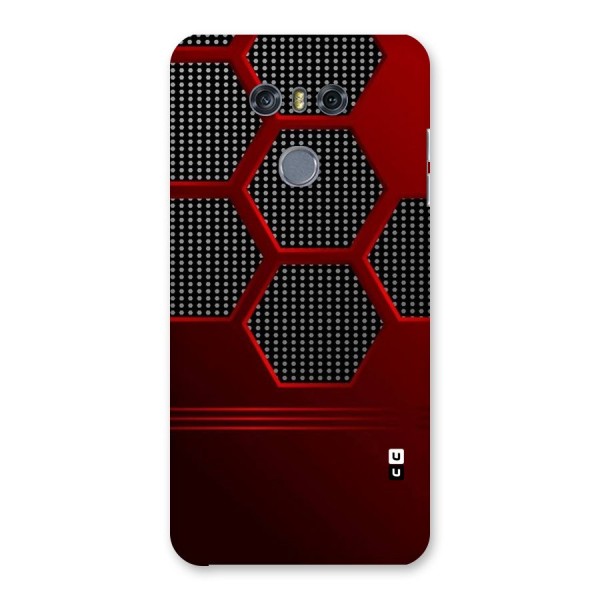 Red Black Hexagons Back Case for LG G6