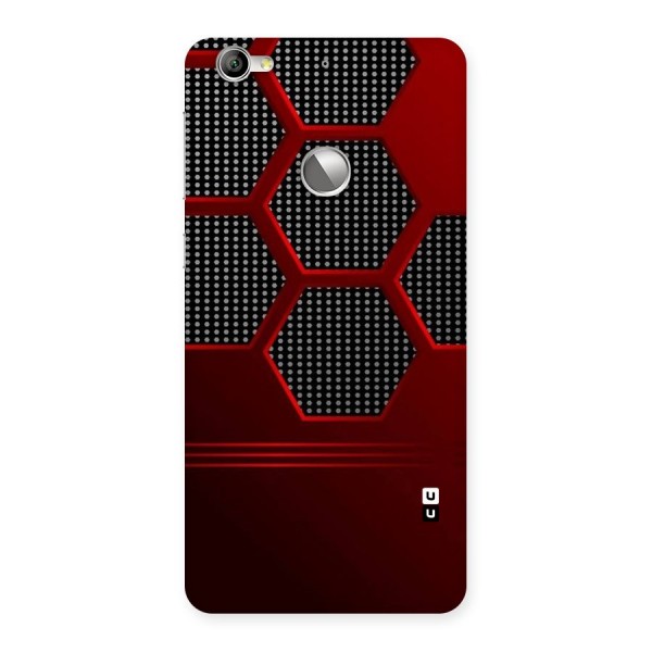 Red Black Hexagons Back Case for LeTV Le 1s