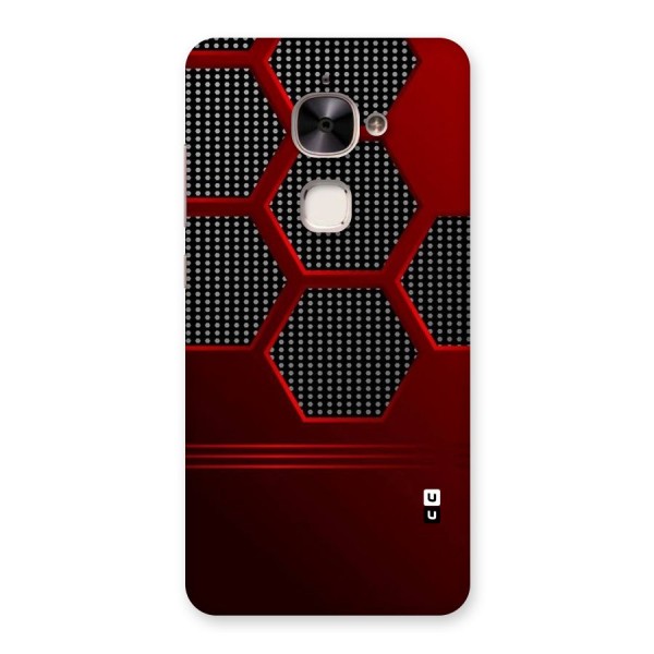 Red Black Hexagons Back Case for Le 2