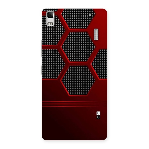 Red Black Hexagons Back Case for Lenovo K3 Note