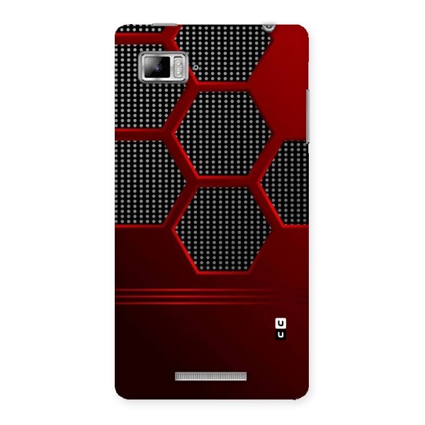 Red Black Hexagons Back Case for Lenovo Vibe Z K910