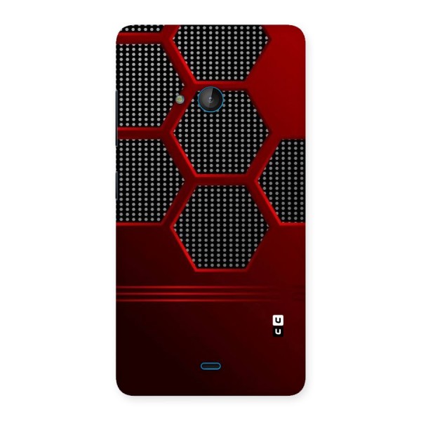 Red Black Hexagons Back Case for Lumia 540