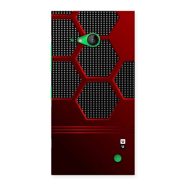 Red Black Hexagons Back Case for Lumia 730