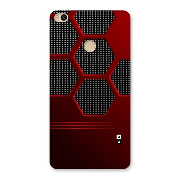 Red Black Hexagons Back Case for Mi Max 2