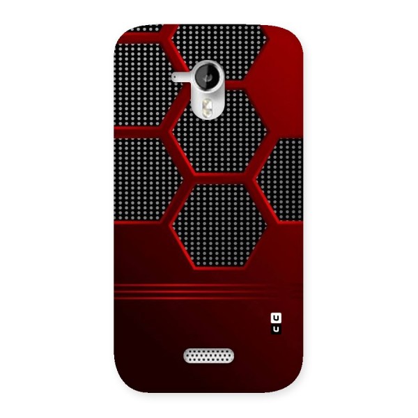 Red Black Hexagons Back Case for Micromax Canvas HD A116
