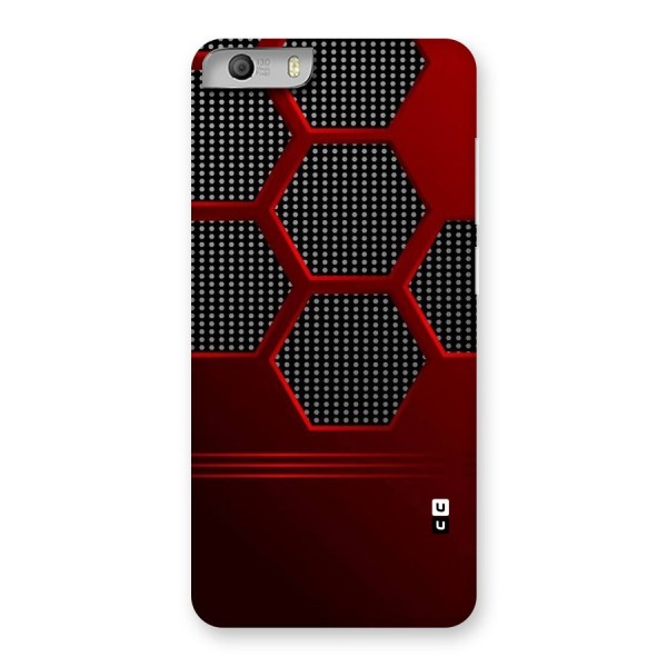 Red Black Hexagons Back Case for Micromax Canvas Knight 2
