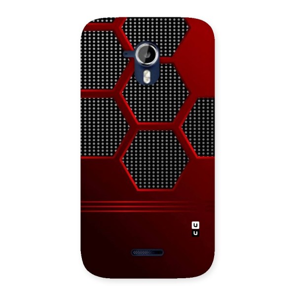 Red Black Hexagons Back Case for Micromax Canvas Magnus A117