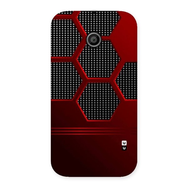 Red Black Hexagons Back Case for Moto E