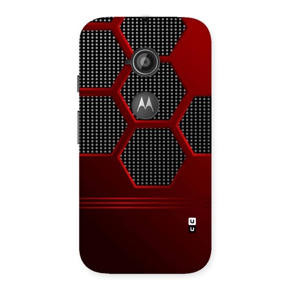 Red Black Hexagons Back Case for Moto E 2nd Gen