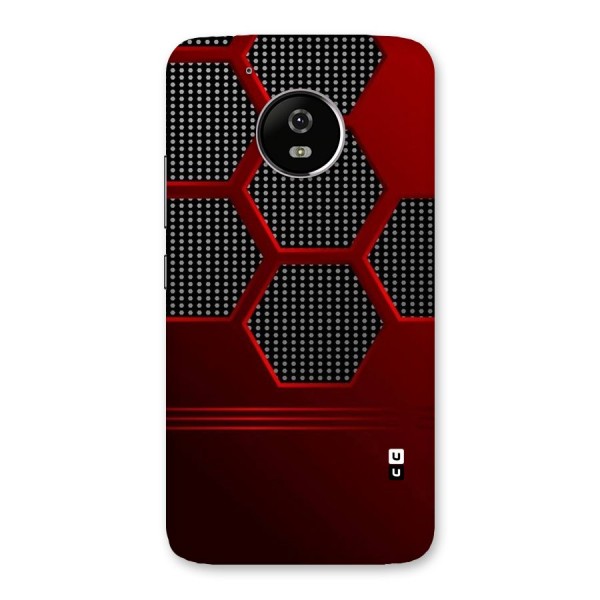 Red Black Hexagons Back Case for Moto G5