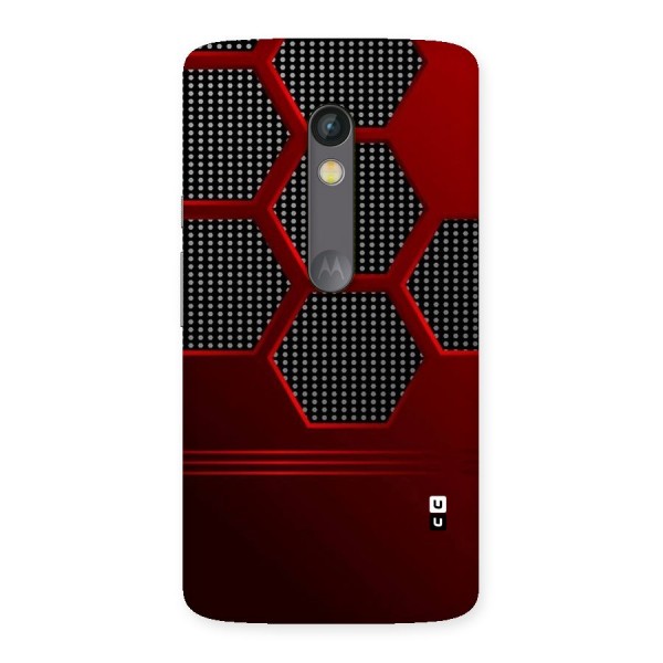 Red Black Hexagons Back Case for Moto X Play