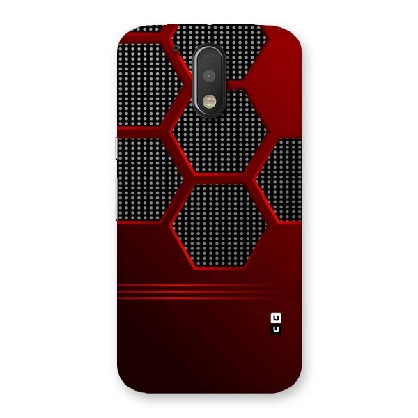 Red Black Hexagons Back Case for Motorola Moto G4
