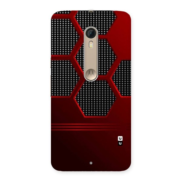 Red Black Hexagons Back Case for Motorola Moto X Style