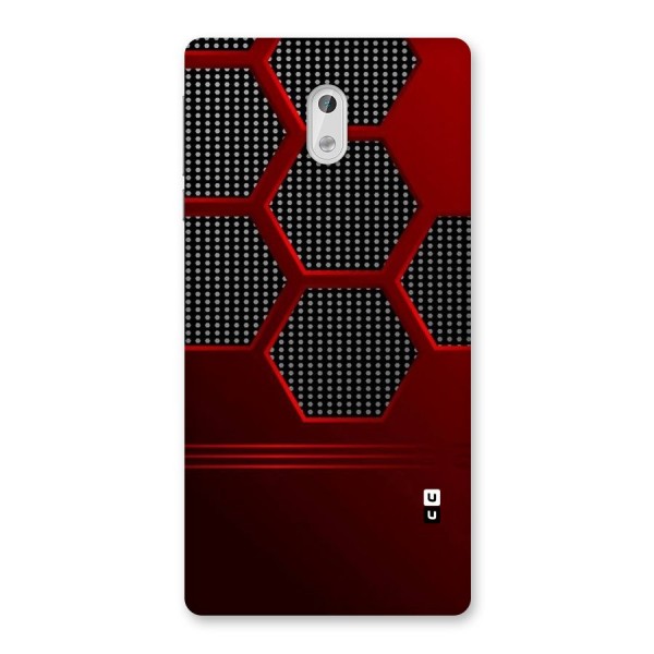 Red Black Hexagons Back Case for Nokia 3