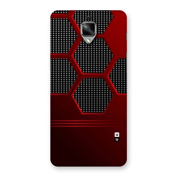 Red Black Hexagons Back Case for OnePlus 3