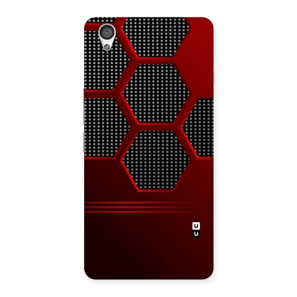 Red Black Hexagons Back Case for OnePlus X