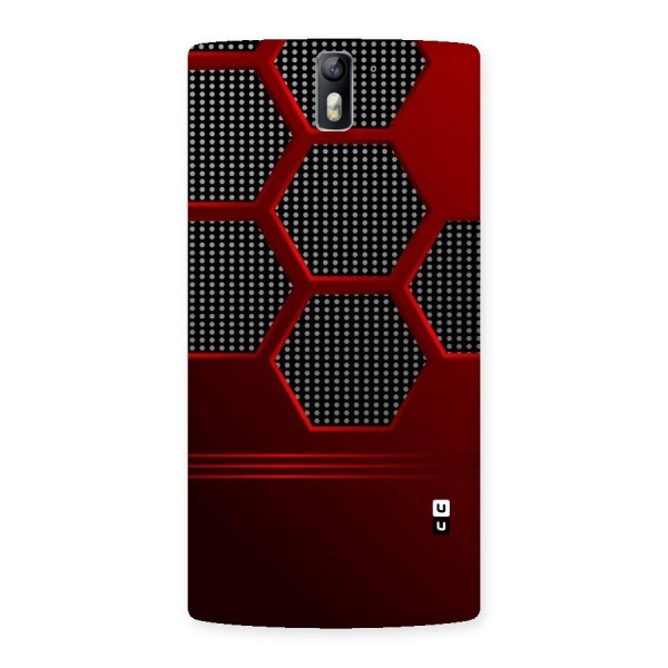 Red Black Hexagons Back Case for One Plus One