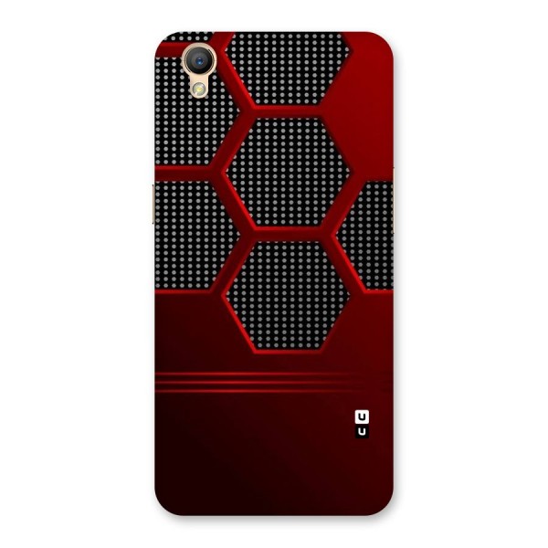 Red Black Hexagons Back Case for Oppo A37