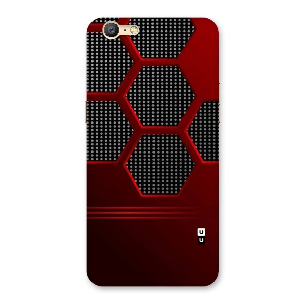 Red Black Hexagons Back Case for Oppo A57