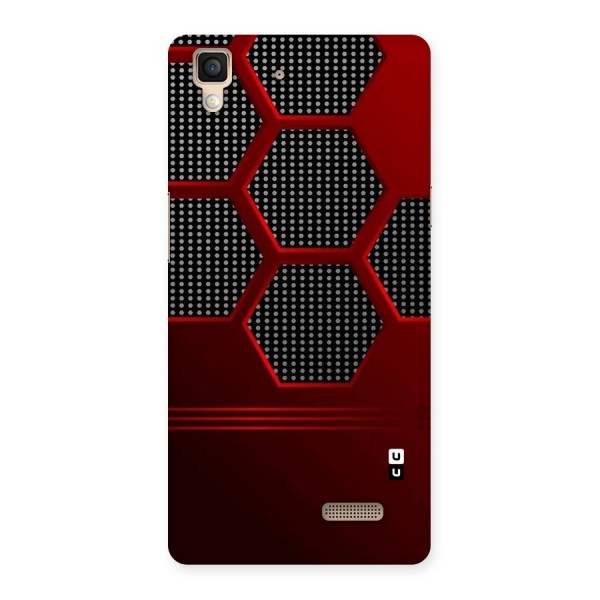 Red Black Hexagons Back Case for Oppo R7