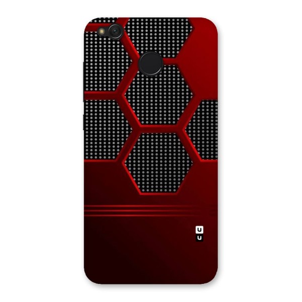 Red Black Hexagons Back Case for Redmi 4