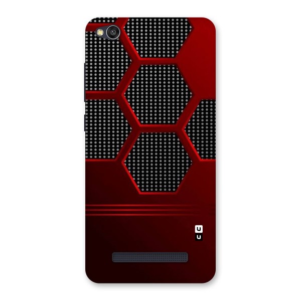 Red Black Hexagons Back Case for Redmi 4A
