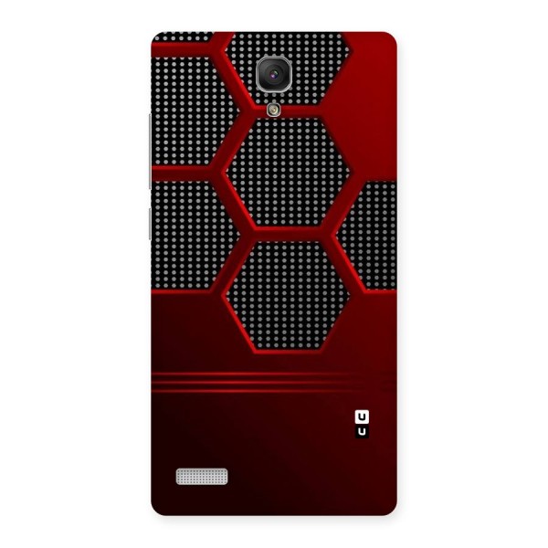 Red Black Hexagons Back Case for Redmi Note