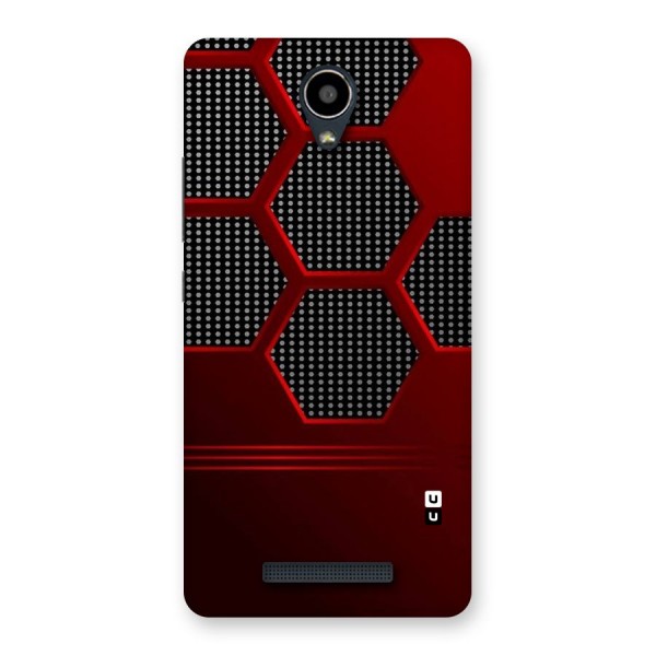 Red Black Hexagons Back Case for Redmi Note 2