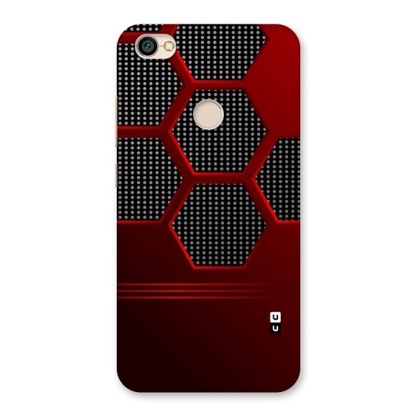 Red Black Hexagons Back Case for Redmi Y1 2017