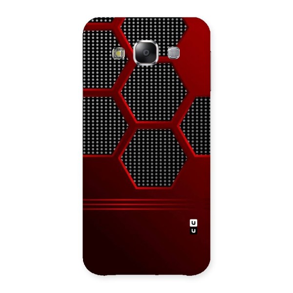 Red Black Hexagons Back Case for Samsung Galaxy E5