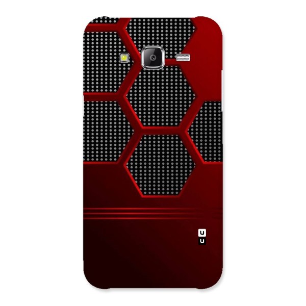 Red Black Hexagons Back Case for Samsung Galaxy J2 Prime